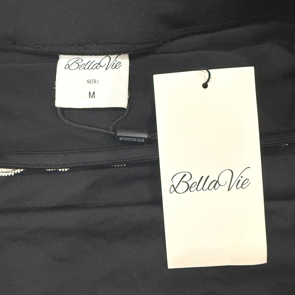 NWT Bella Vie Charlotte Black Strapless Lace Bow Bodycon Mini Dress Size Medium - Picture 6 of 8